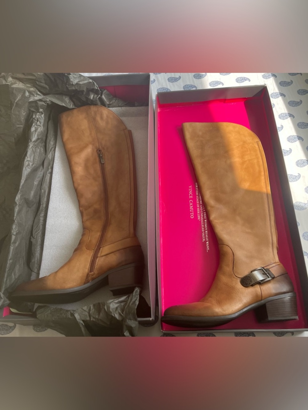 Vince Camuto Tan Knee-High Riding Boots